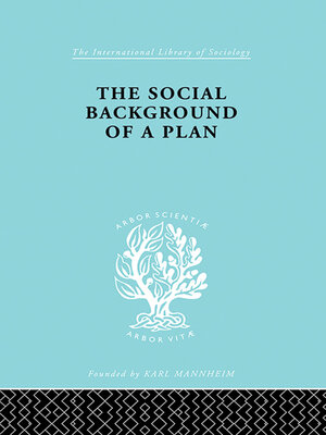 cover image of The Social Background of a Plan